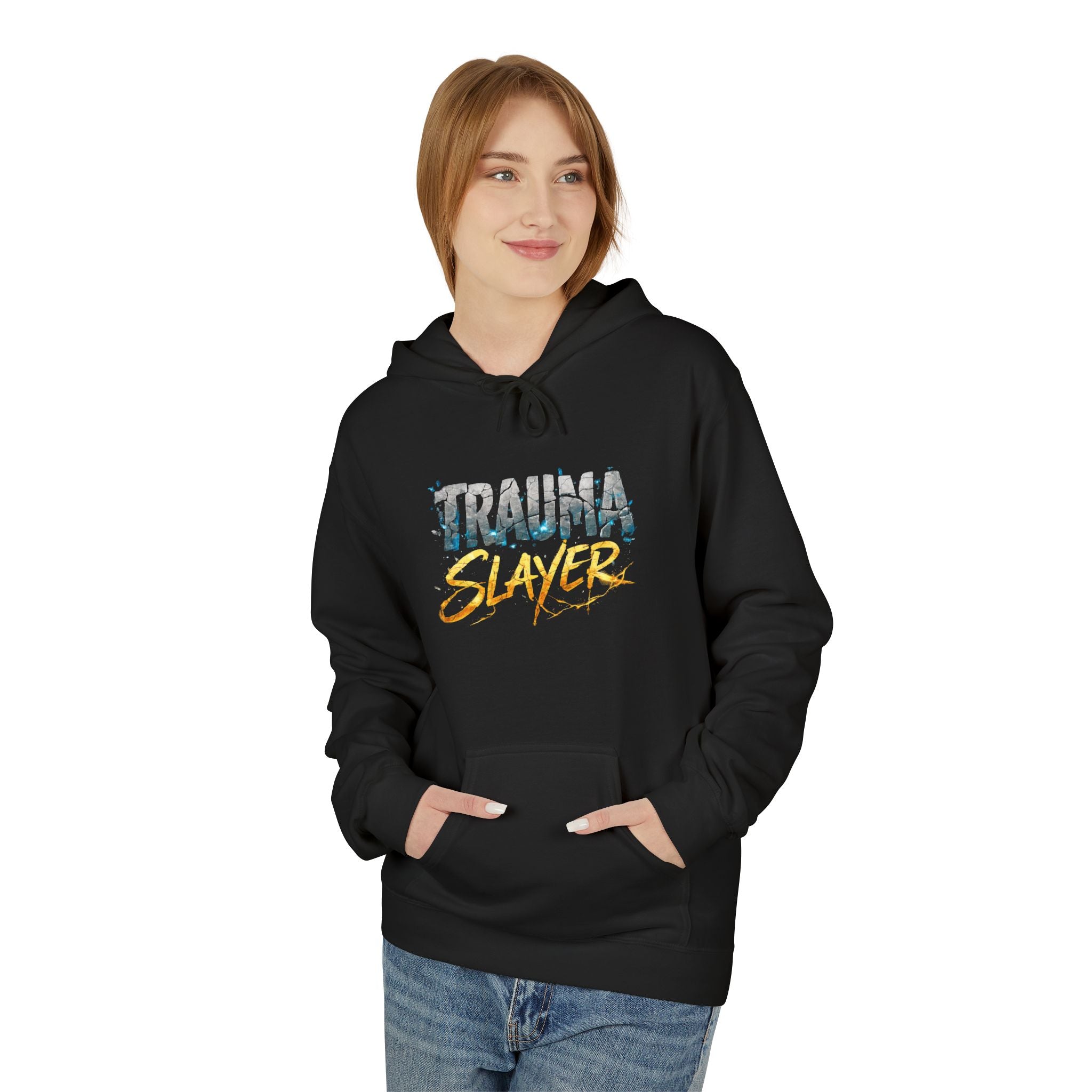 Trauma Slayer Hoodie | Healing Wounds Knight Shield Sword