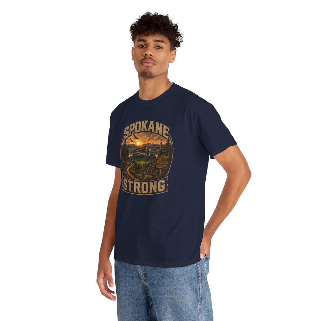 Spokane Strong Vintage Scenic T-Shirt — Hometown Pride Tee (Proceeds to Recovery)