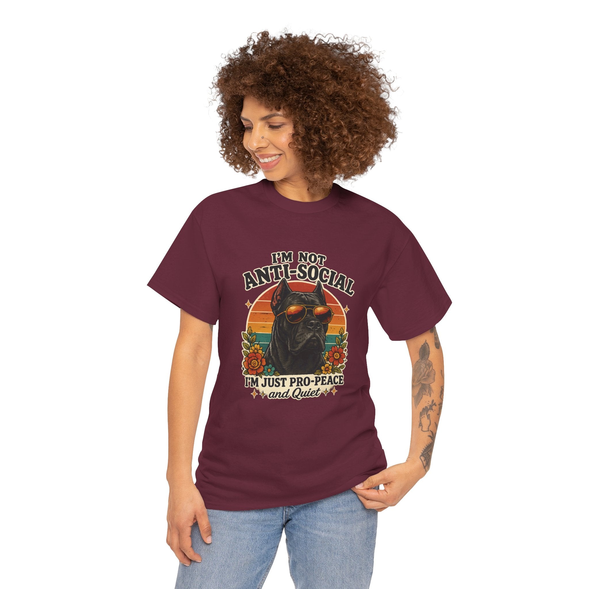 I’m Not Anti-Social — I’m Just Pro-Peace & Quiet Retro Graphic Tee