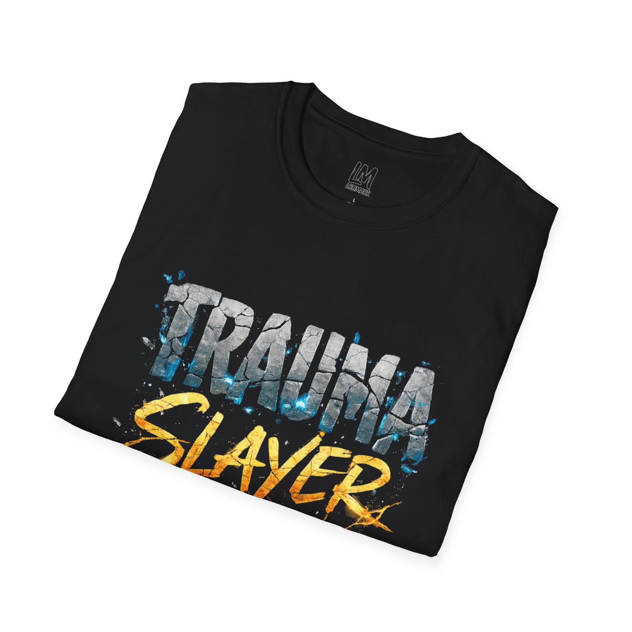 Trauma Slayer Shirt | Grunge Text Mental Health Awareness Tee