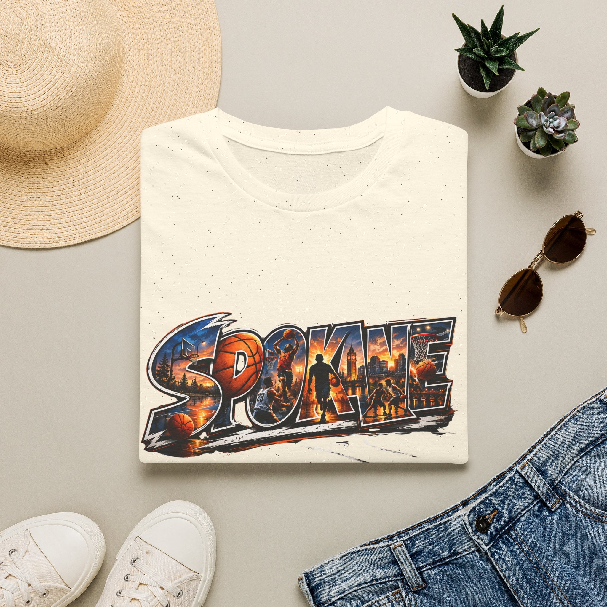 Spokane Basketball T-Shirt — High Energy City Hoops Tee