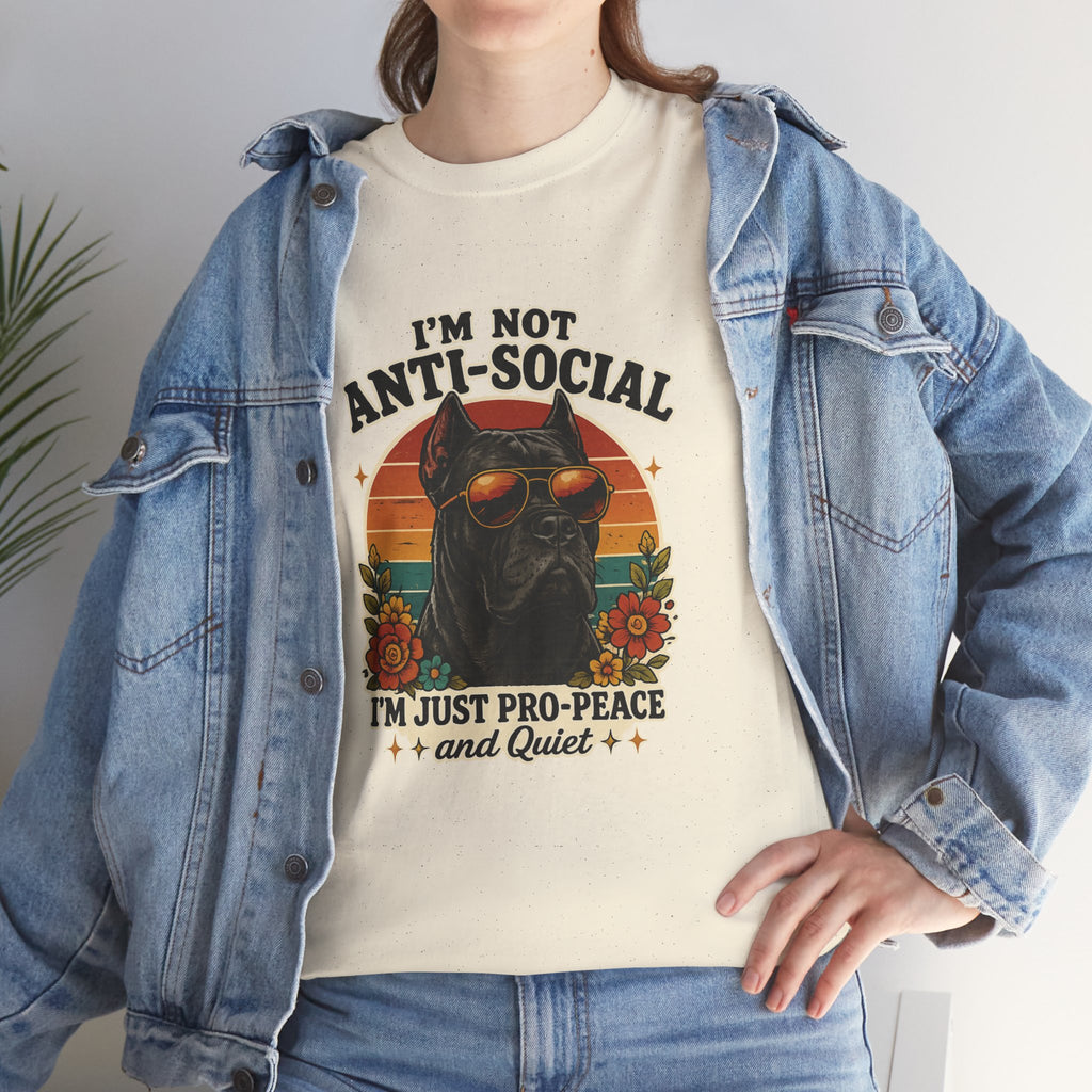 I’m Not Anti-Social — I’m Just Pro-Peace & Quiet Retro Graphic Tee