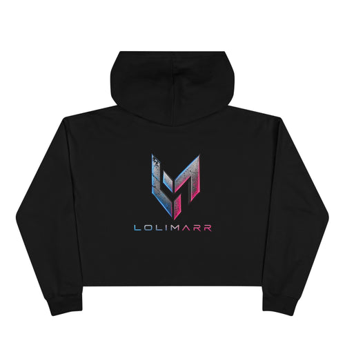 Cropped Hoodie — 'Unapologetically Her' Graphic Crop Hoodie with Back Logo