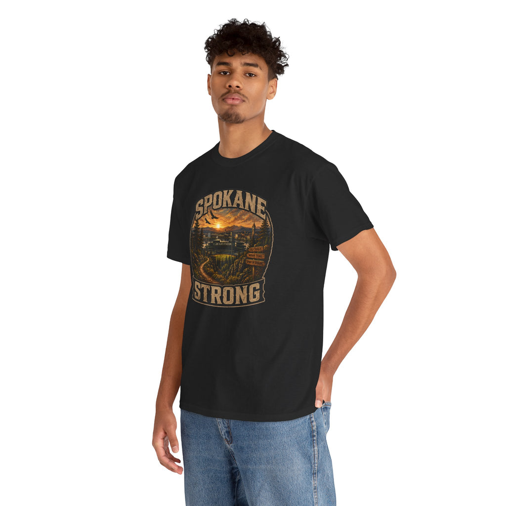 Spokane Strong Vintage Scenic T-Shirt — Hometown Pride Tee (Proceeds to Recovery)
