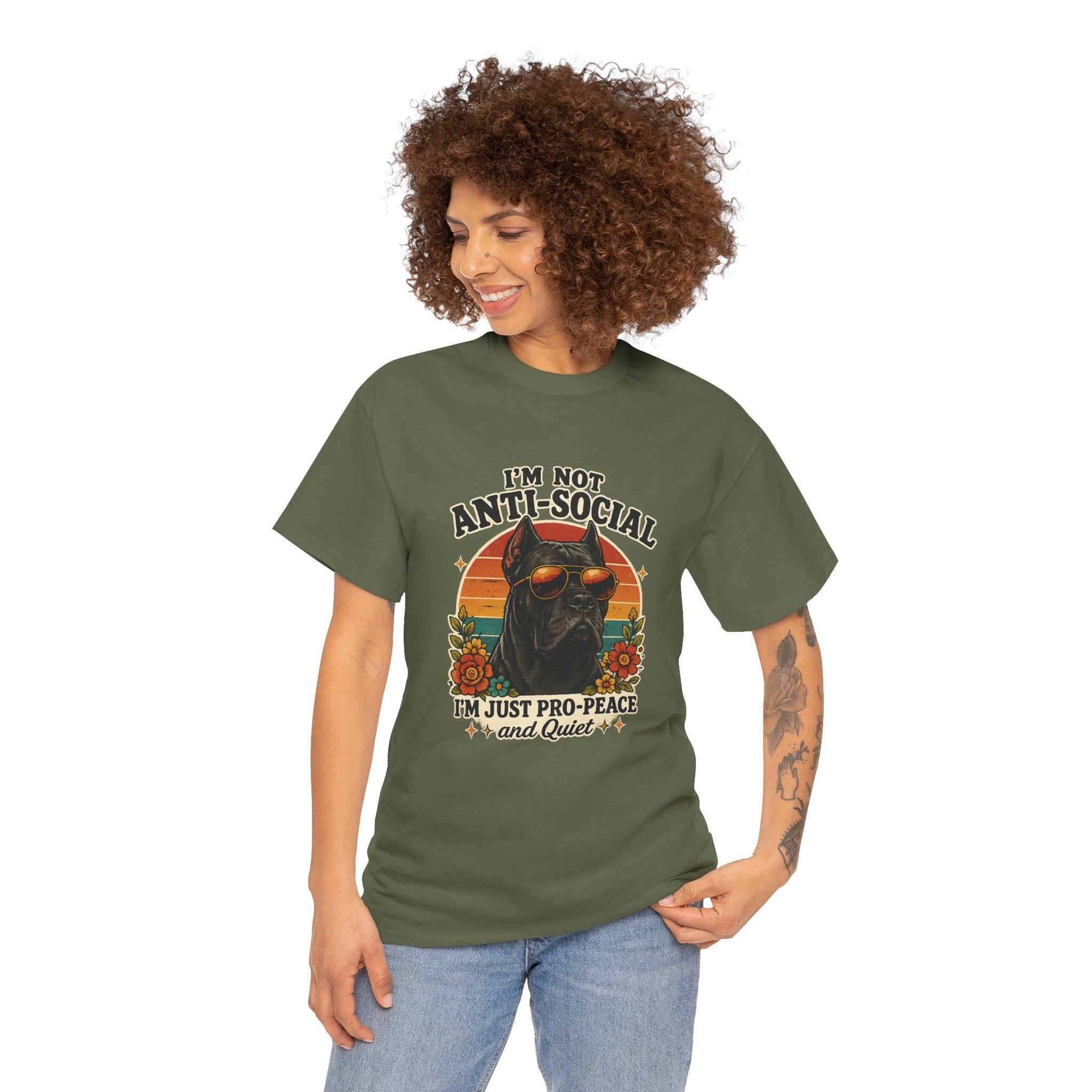 I’m Not Anti-Social — I’m Just Pro-Peace & Quiet Retro Graphic Tee
