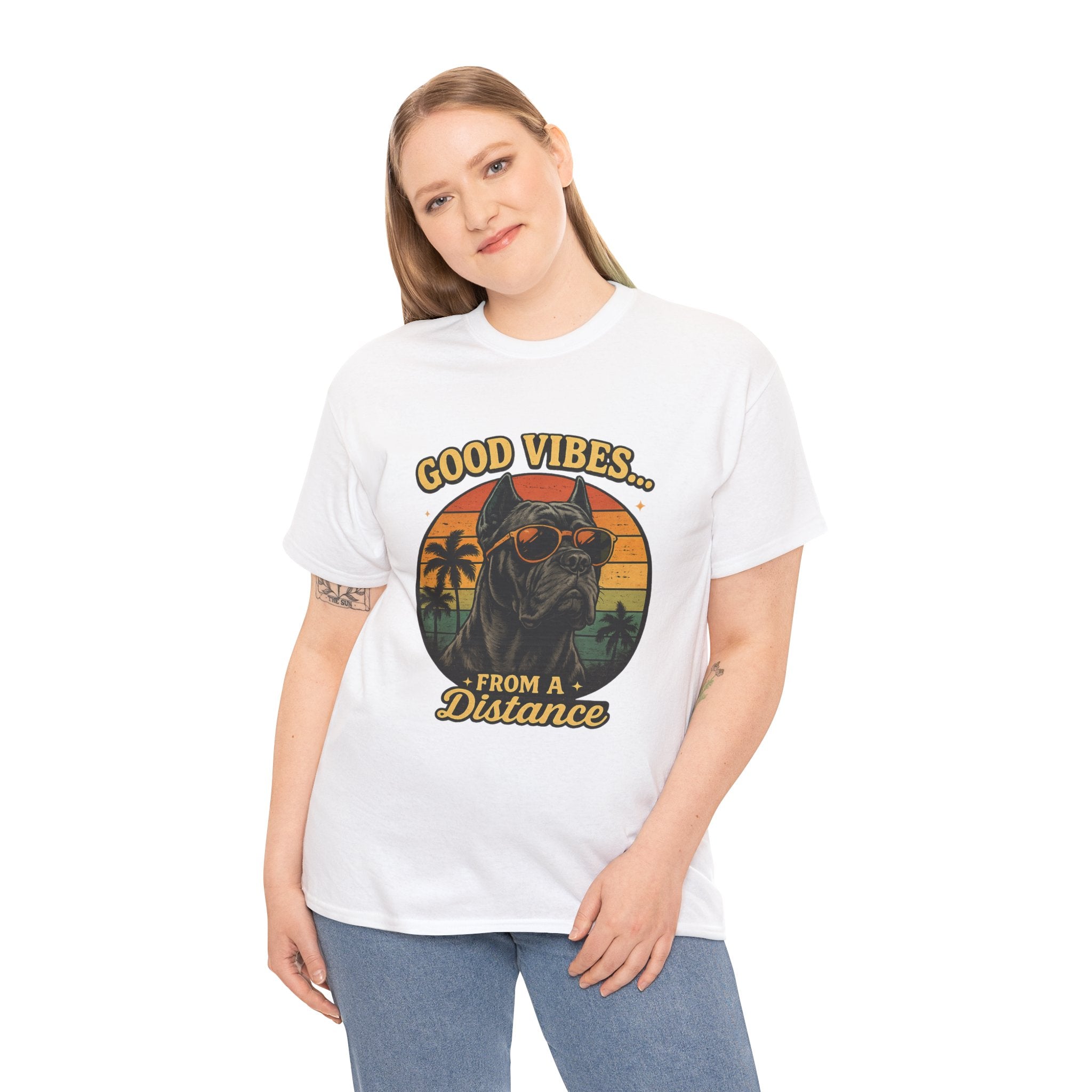 Good Vibes From a Distance Dog T-Shirt