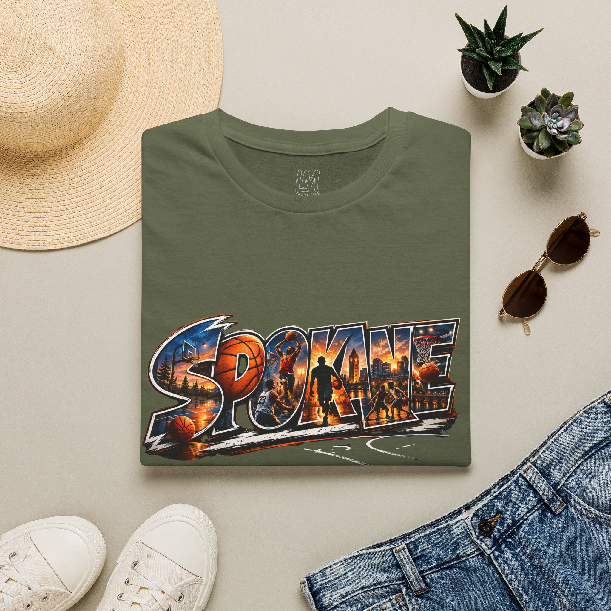 Spokane Basketball T-Shirt — High Energy City Hoops Tee