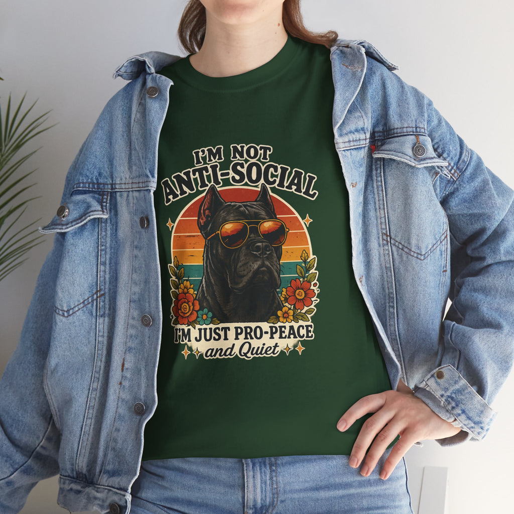 I’m Not Anti-Social — I’m Just Pro-Peace & Quiet Retro Graphic Tee