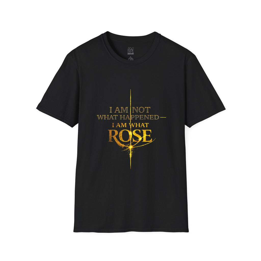 I Am Not What Happened I Am What Rose T-Shirt | Inspirational Scripture Design