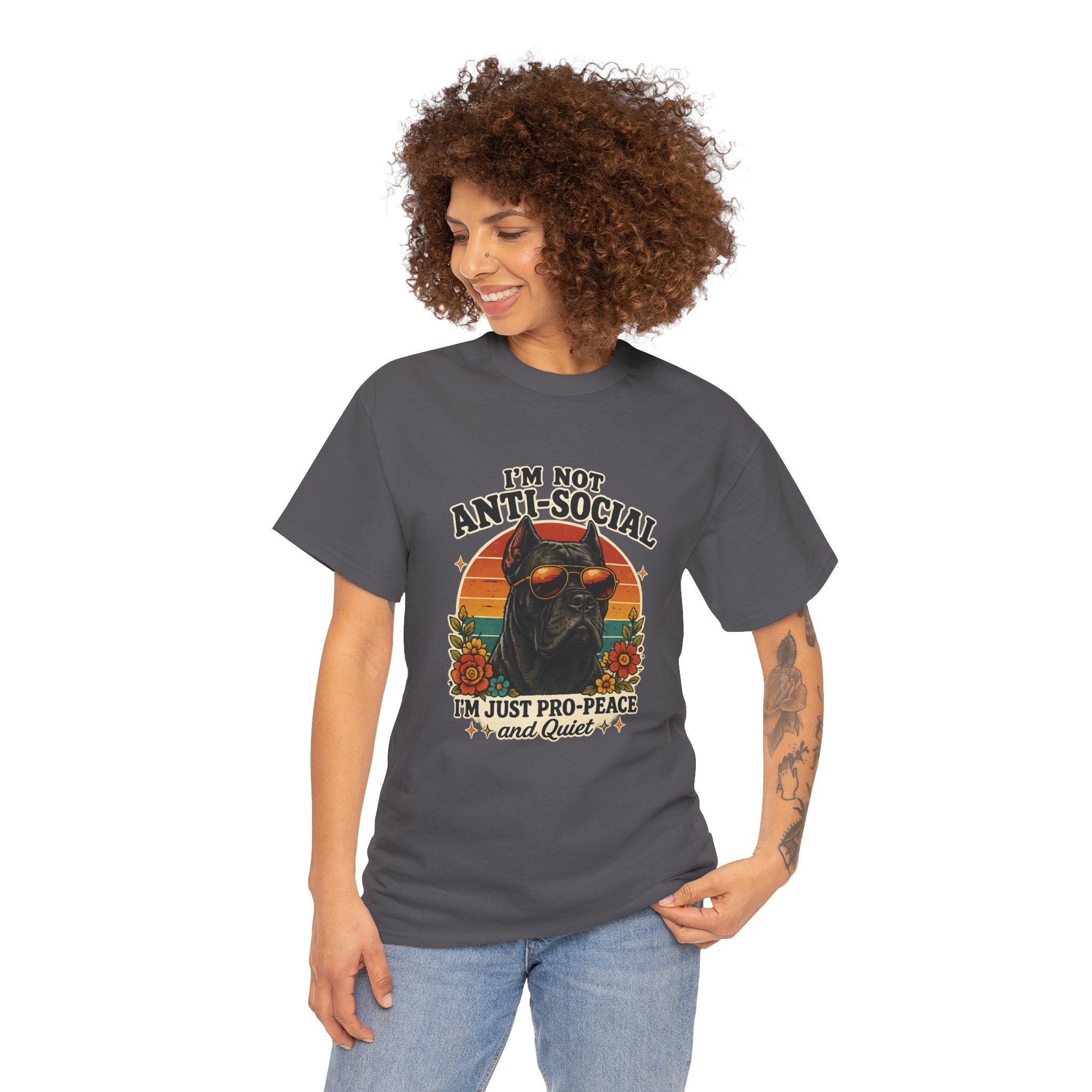 I’m Not Anti-Social — I’m Just Pro-Peace & Quiet Retro Graphic Tee