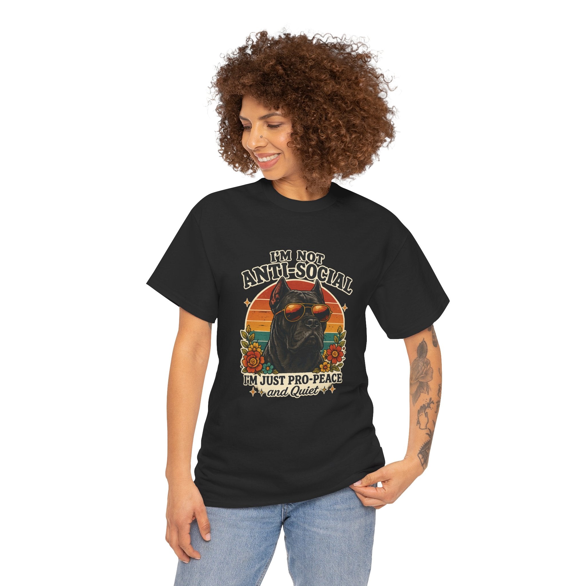 I’m Not Anti-Social — I’m Just Pro-Peace & Quiet Retro Graphic Tee