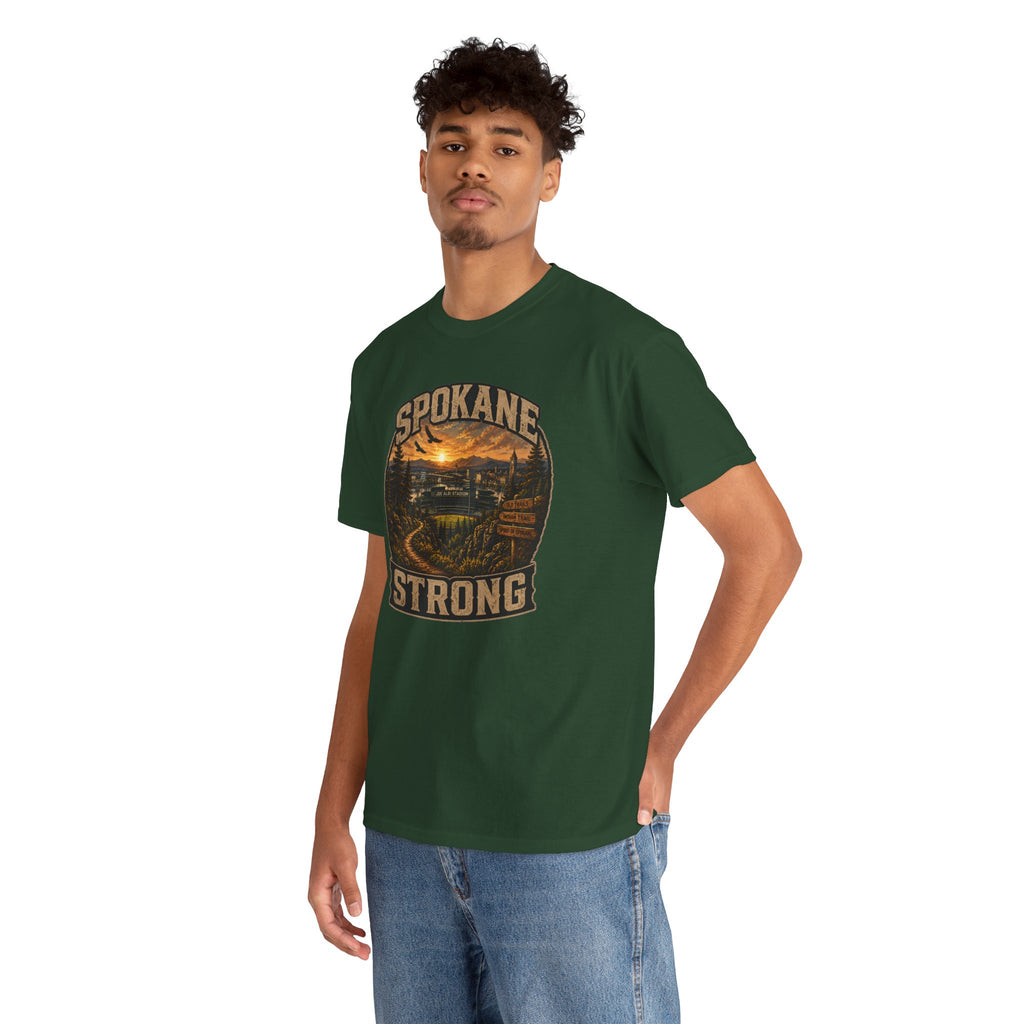 Spokane Strong Vintage Scenic T-Shirt — Hometown Pride Tee (Proceeds to Recovery)