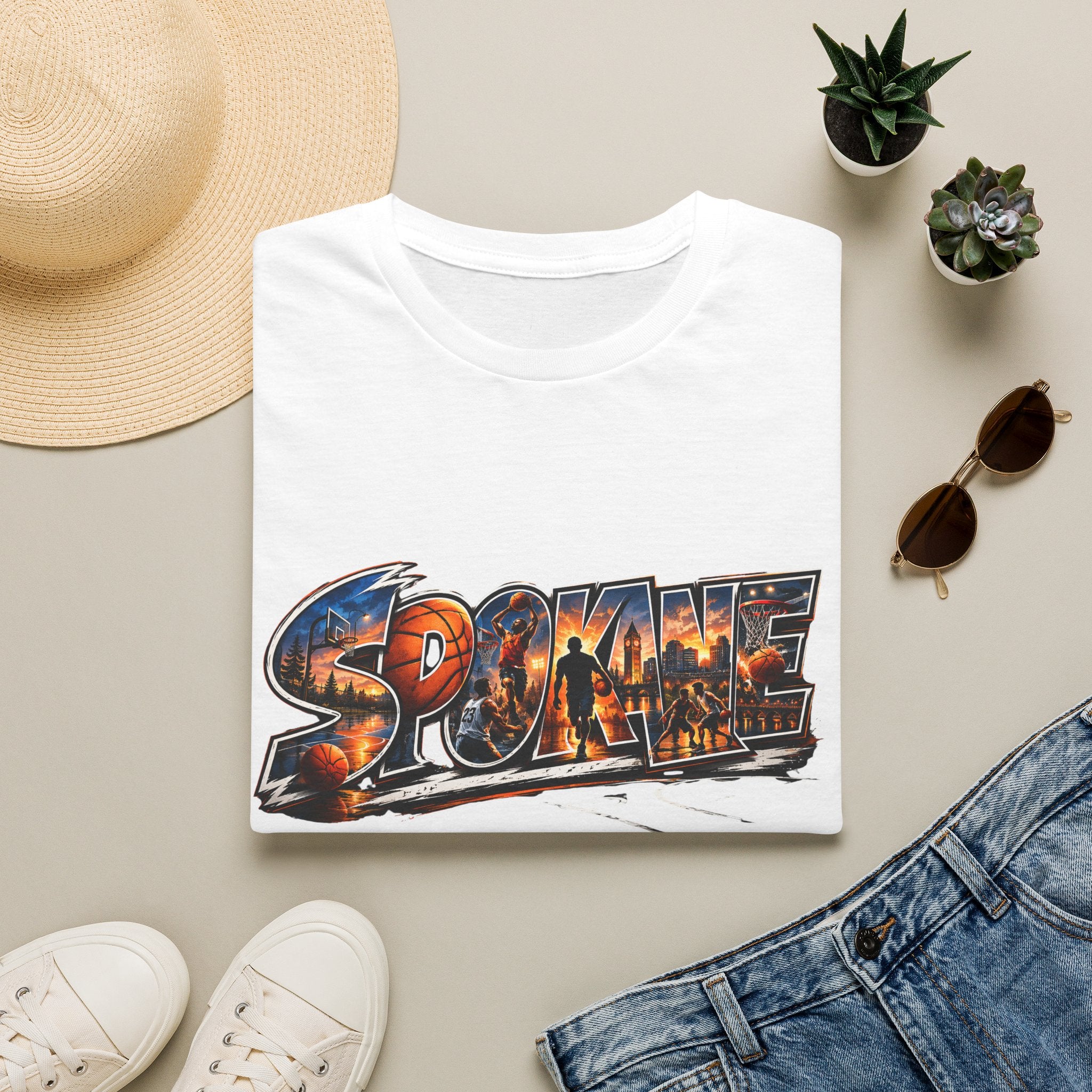 Spokane Basketball T-Shirt — High Energy City Hoops Tee
