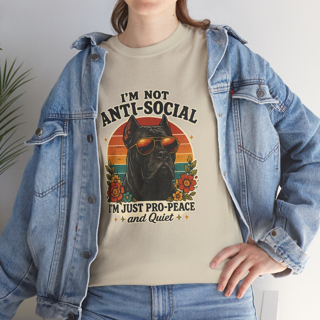 I’m Not Anti-Social — I’m Just Pro-Peace & Quiet Retro Graphic Tee