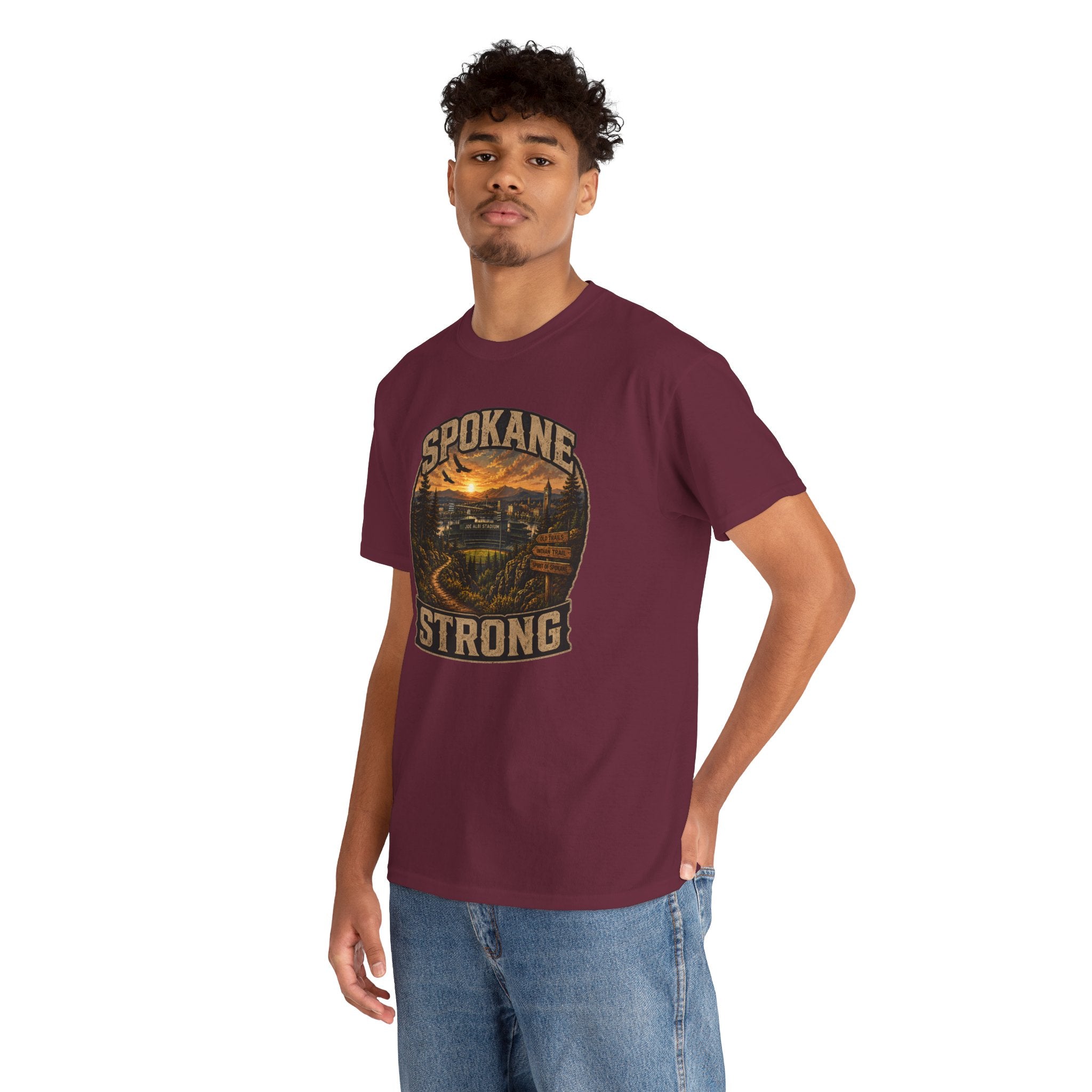 Spokane Strong Vintage Scenic T-Shirt — Hometown Pride Tee (Proceeds to Recovery)
