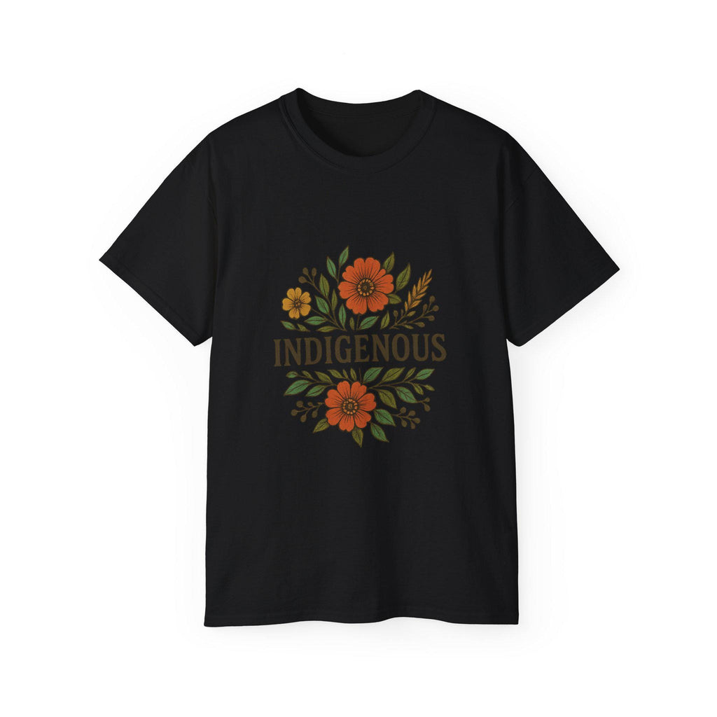Indigenous Floral Unisex Tee - Eco-Friendly Shirt, Bohemian Style, Gift for Nature Lovers, Indigenous Rights Awareness, Everyday Wear