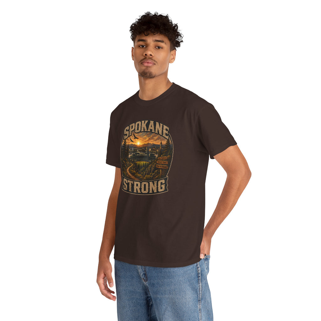 Spokane Strong Vintage Scenic T-Shirt — Hometown Pride Tee (Proceeds to Recovery)