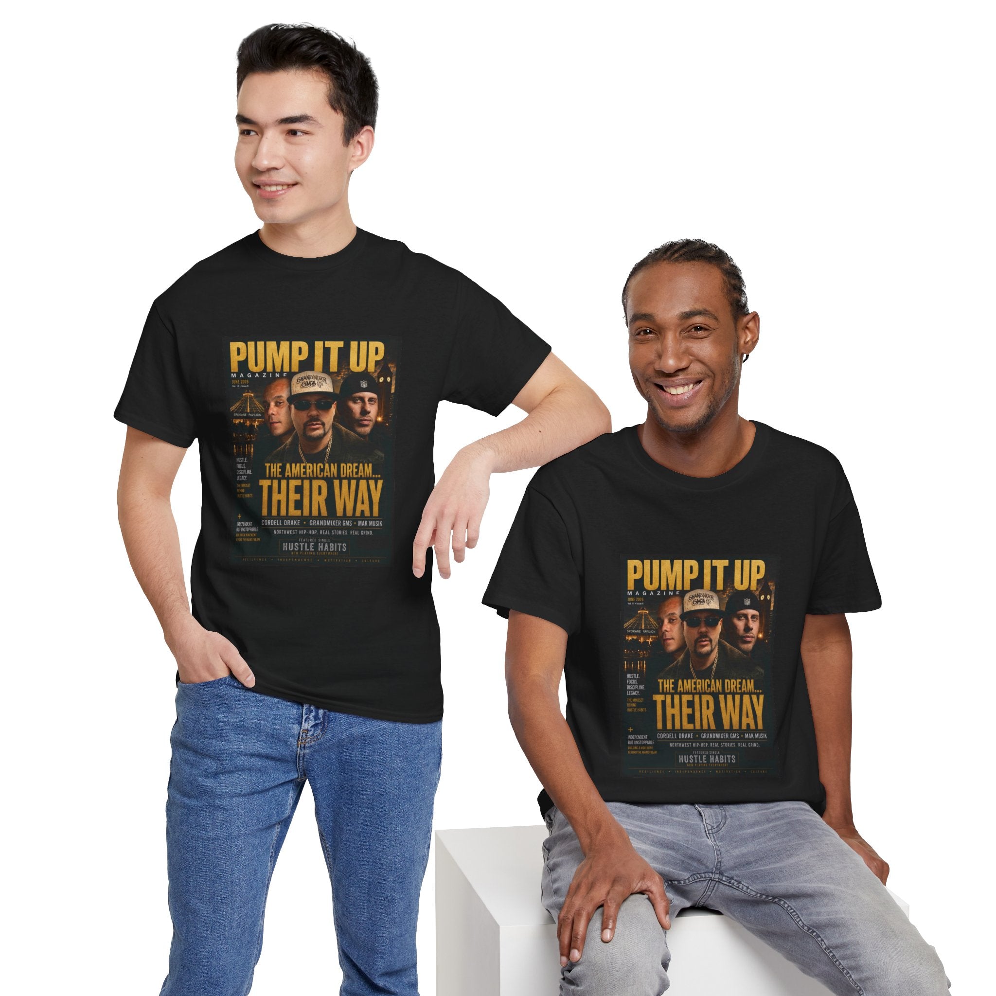 Pump It Up Magazine Cover Tee | GandMixer GMS, Cordell Drake, Mak Musik