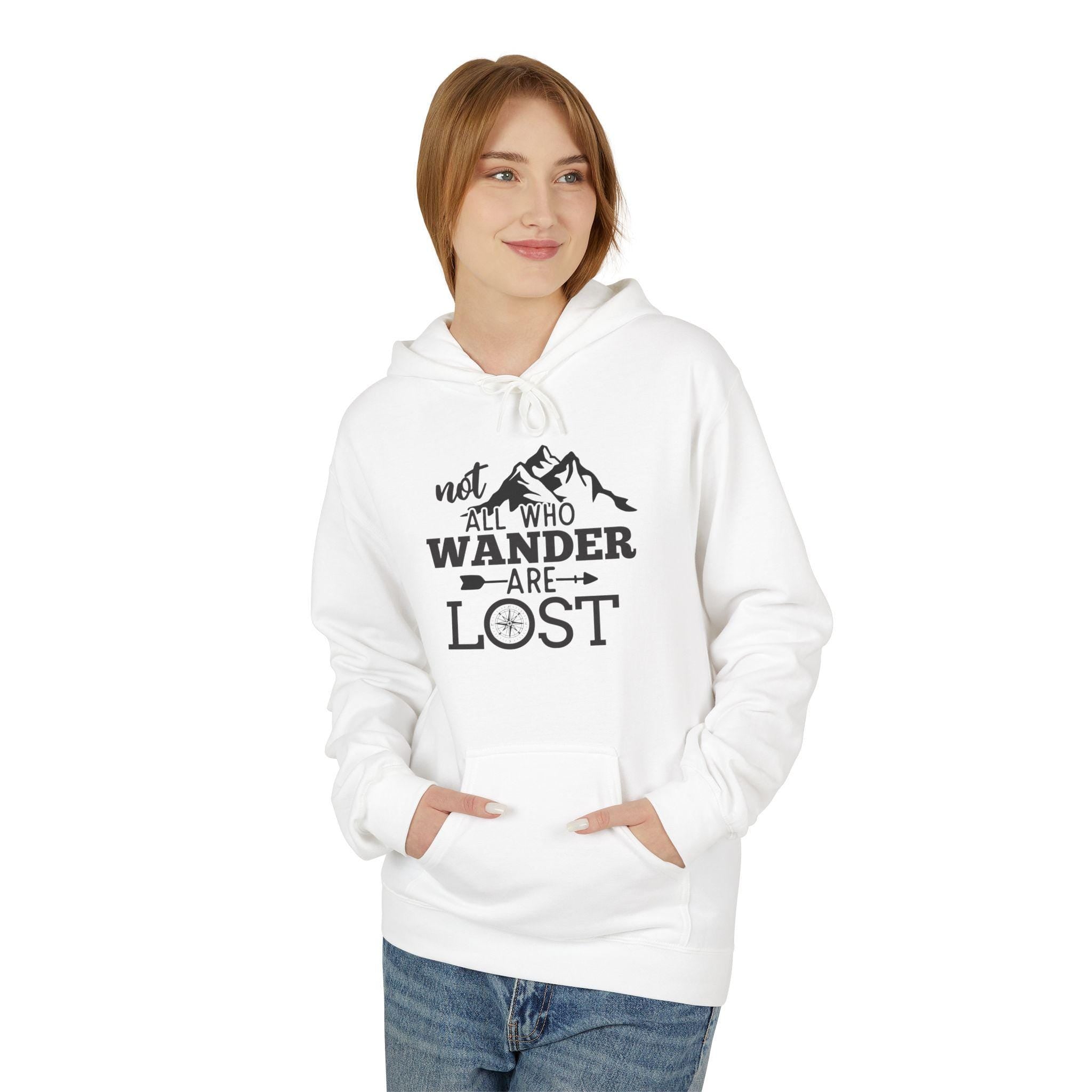 Adventure Awaits Hoodie, Not All Who Wander Are Lost Sweatshirt, Unisex Travel Apparel, Outdoor Exploration Gift, Cozy Layer for Adventurers