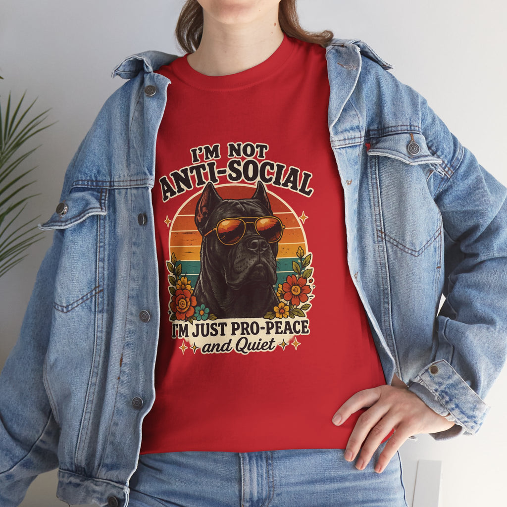 I’m Not Anti-Social — I’m Just Pro-Peace & Quiet Retro Graphic Tee