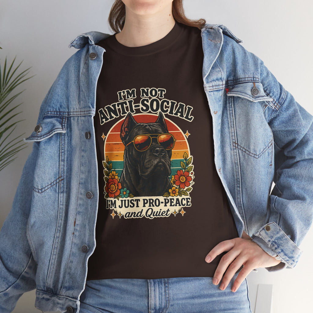 I’m Not Anti-Social — I’m Just Pro-Peace & Quiet Retro Graphic Tee