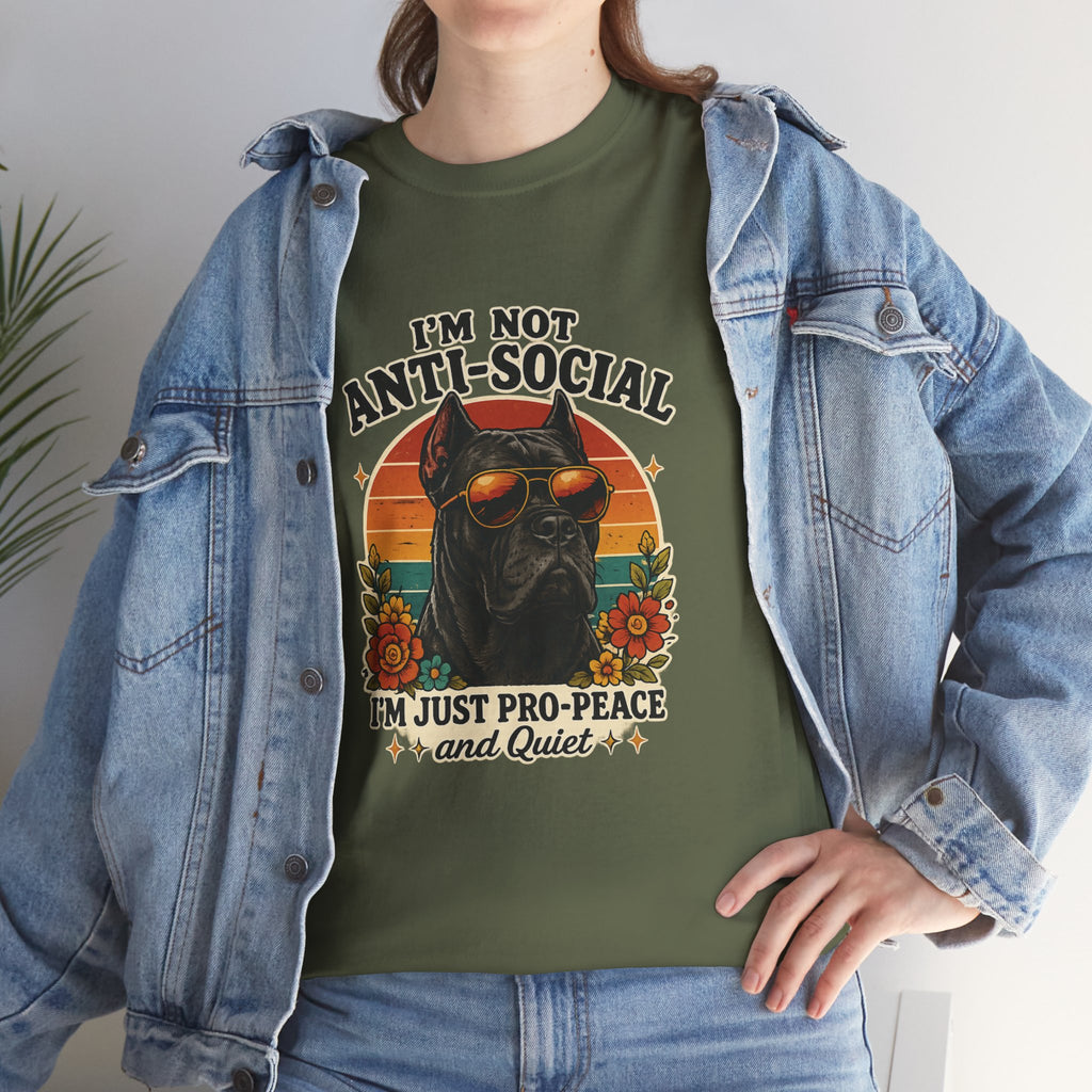 I’m Not Anti-Social — I’m Just Pro-Peace & Quiet Retro Graphic Tee
