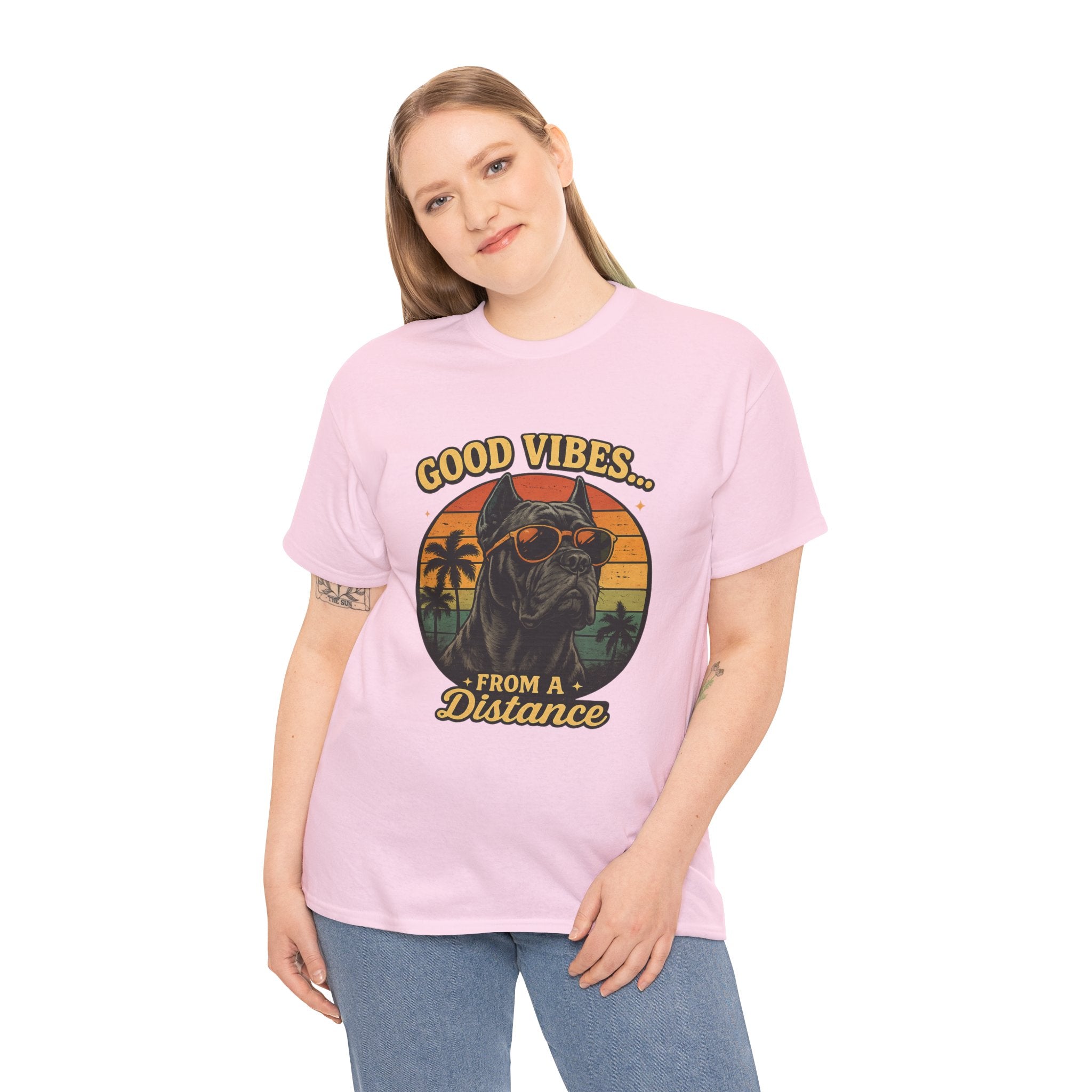 Good Vibes From a Distance Dog T-Shirt