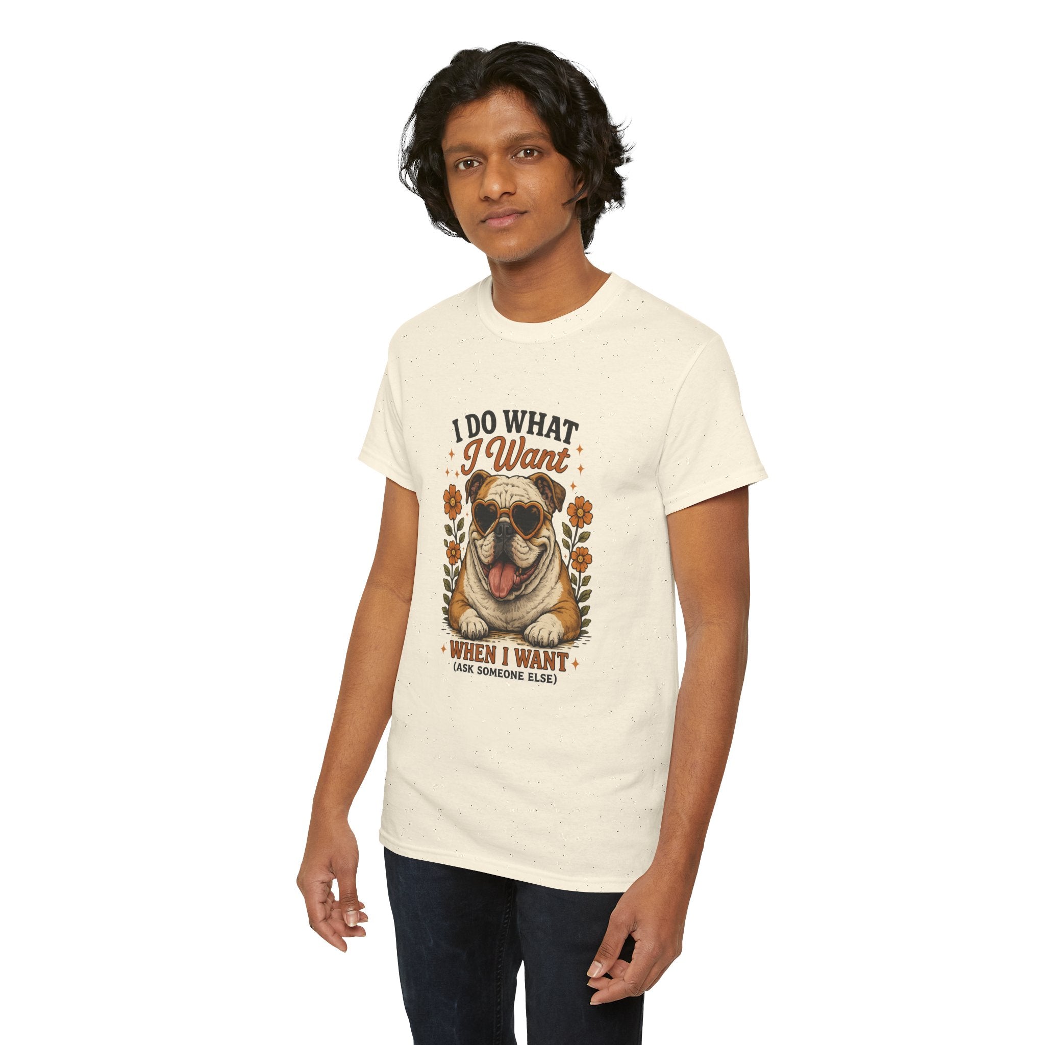 Bulldog Graphic Tee — "I Do What I Want" Funny Bulldog T-Shirt for Dog Lovers