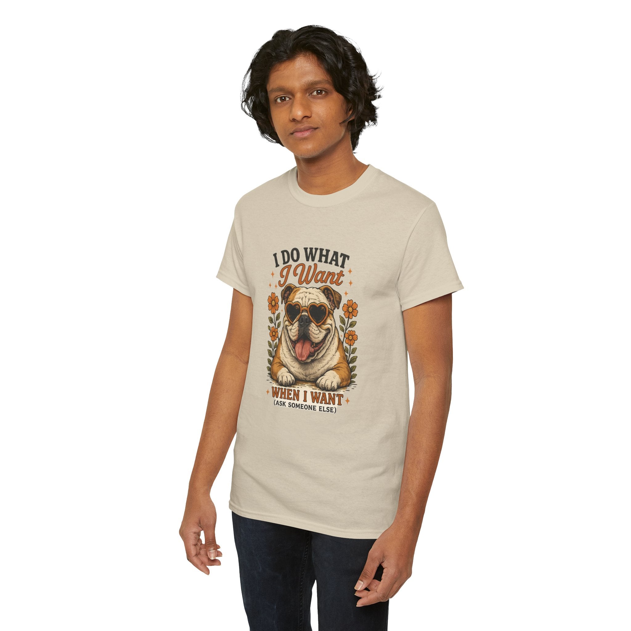 Bulldog Graphic Tee — "I Do What I Want" Funny Bulldog T-Shirt for Dog Lovers