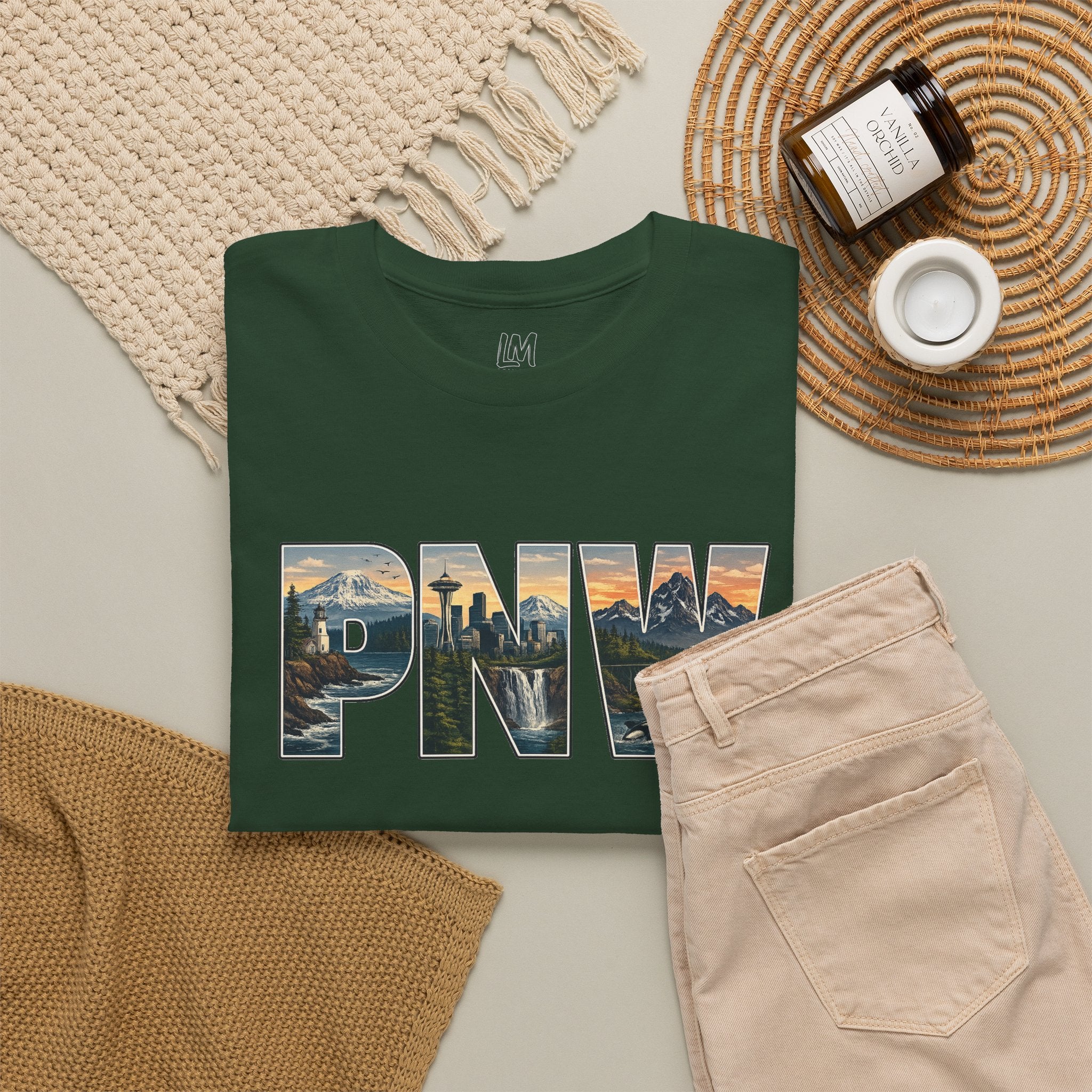 PNW Scenic Tee — Pacific Northwest Landscape Graphic T-Shirt