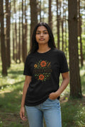 Indigenous Floral Unisex Tee - Eco-Friendly Shirt, Bohemian Style, Gift for Nature Lovers, Indigenous Rights Awareness, Everyday Wear