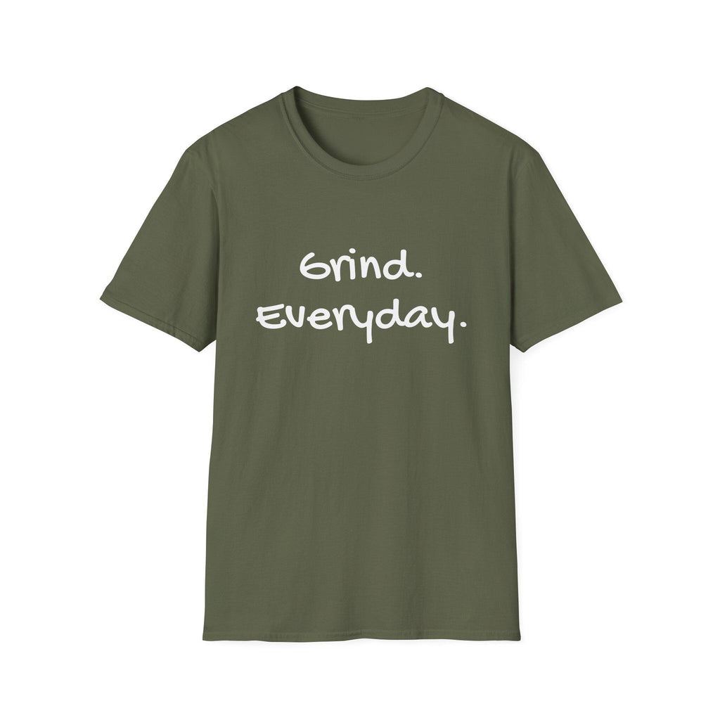 Copy of Motivational Unisex Softstyle T-Shirt - Grind Everyday Graphic Tee, Workout Gear, Casual Fashion, Gift for Fitness Lovers