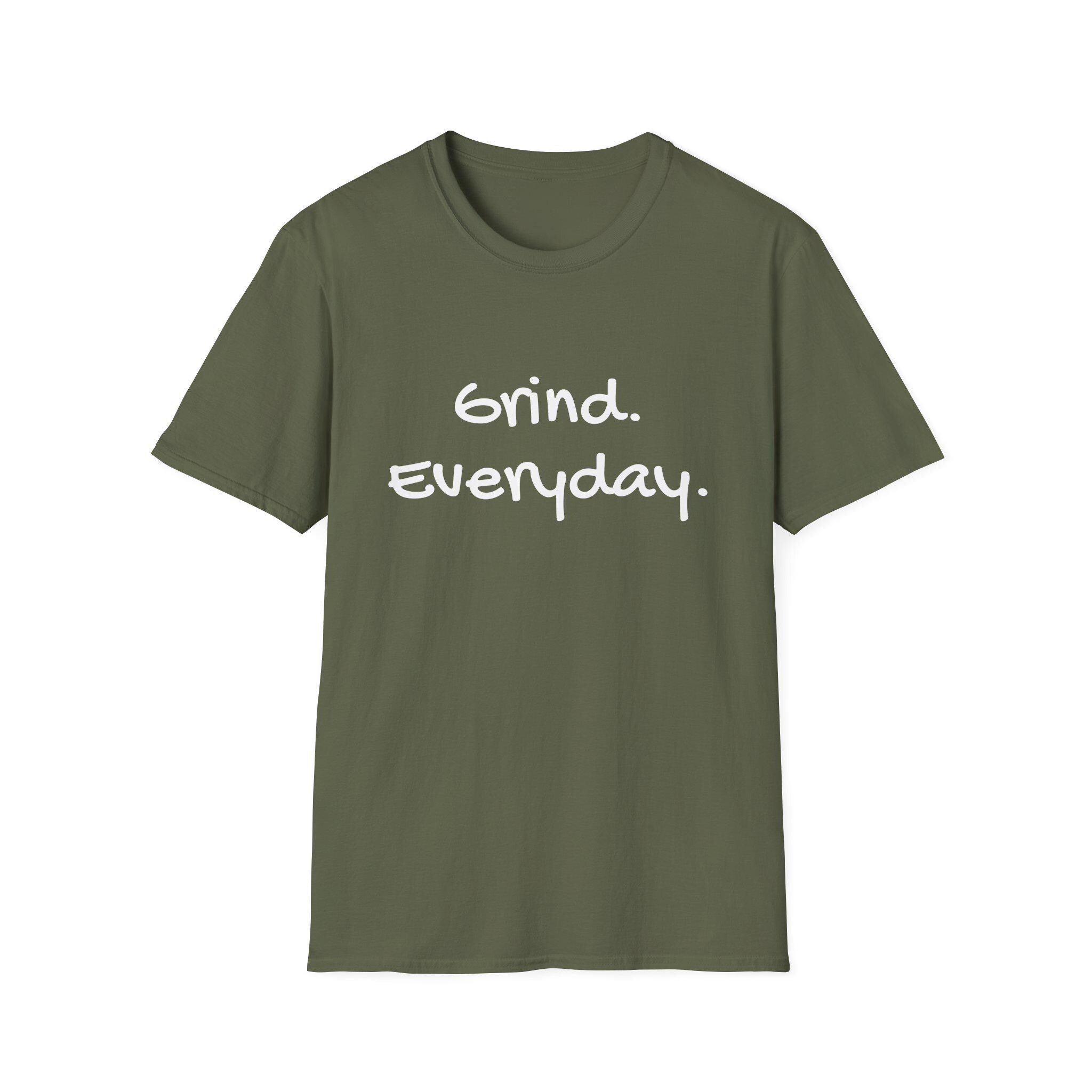 Copy of Motivational Unisex Softstyle T-Shirt - Grind Everyday Graphic Tee, Workout Gear, Casual Fashion, Gift for Fitness Lovers