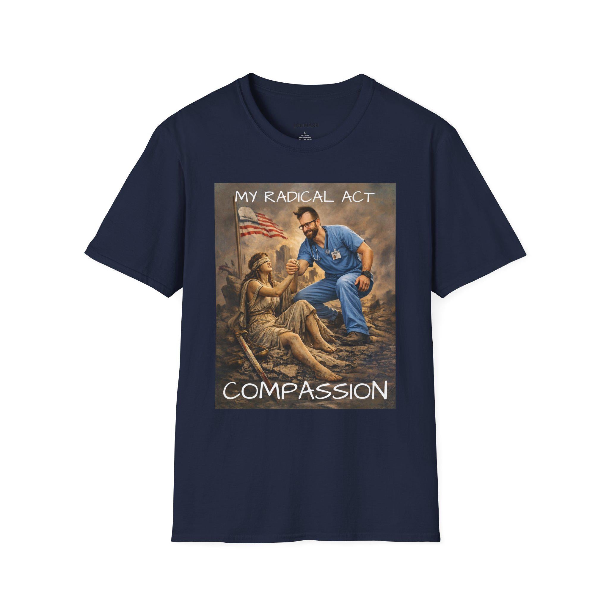 Pretti Radicalized by Compassion Unisex Softstyle T-Shirt