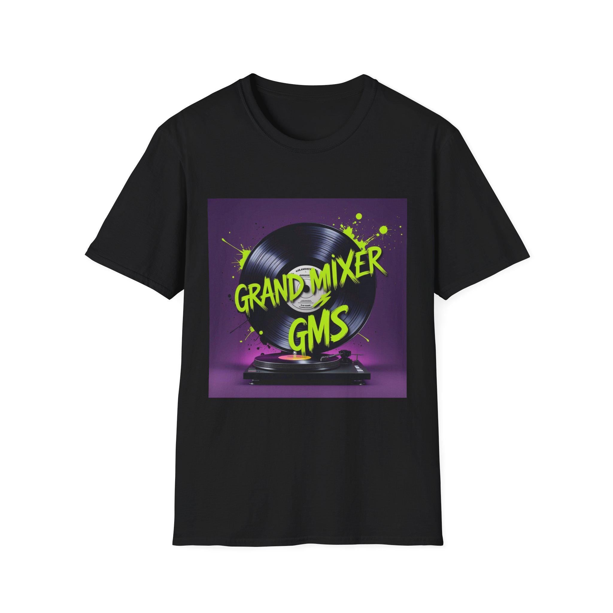 Grandmixer GMS T-Shirt, Unisex Music Tee, DJ Apparel, Vinyl Lover Gift, Retro Music Lover Shirt, Perfect for Concerts